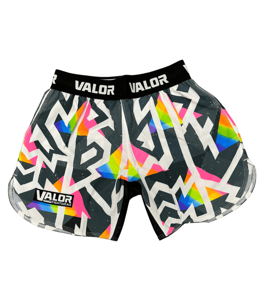 Geometric Design No Gi BJJ/MMA Board Shorts - Fusion Flow - Valor Fightwear