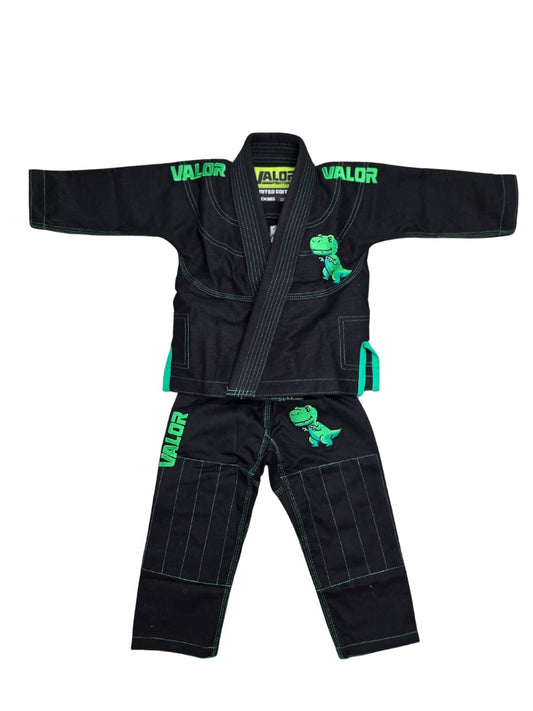 Kids Dinosaur Black BJJ GI Martial Arts Gi - Valor Fightwear