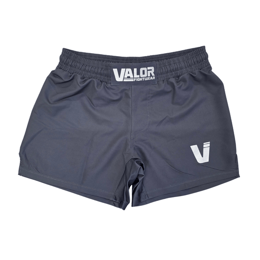 VALOR GREY / SILVER GRAPPLING SHORTS