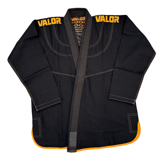 Ladies Valor Geo Orange Black BJJ GI - Valor Fightwear