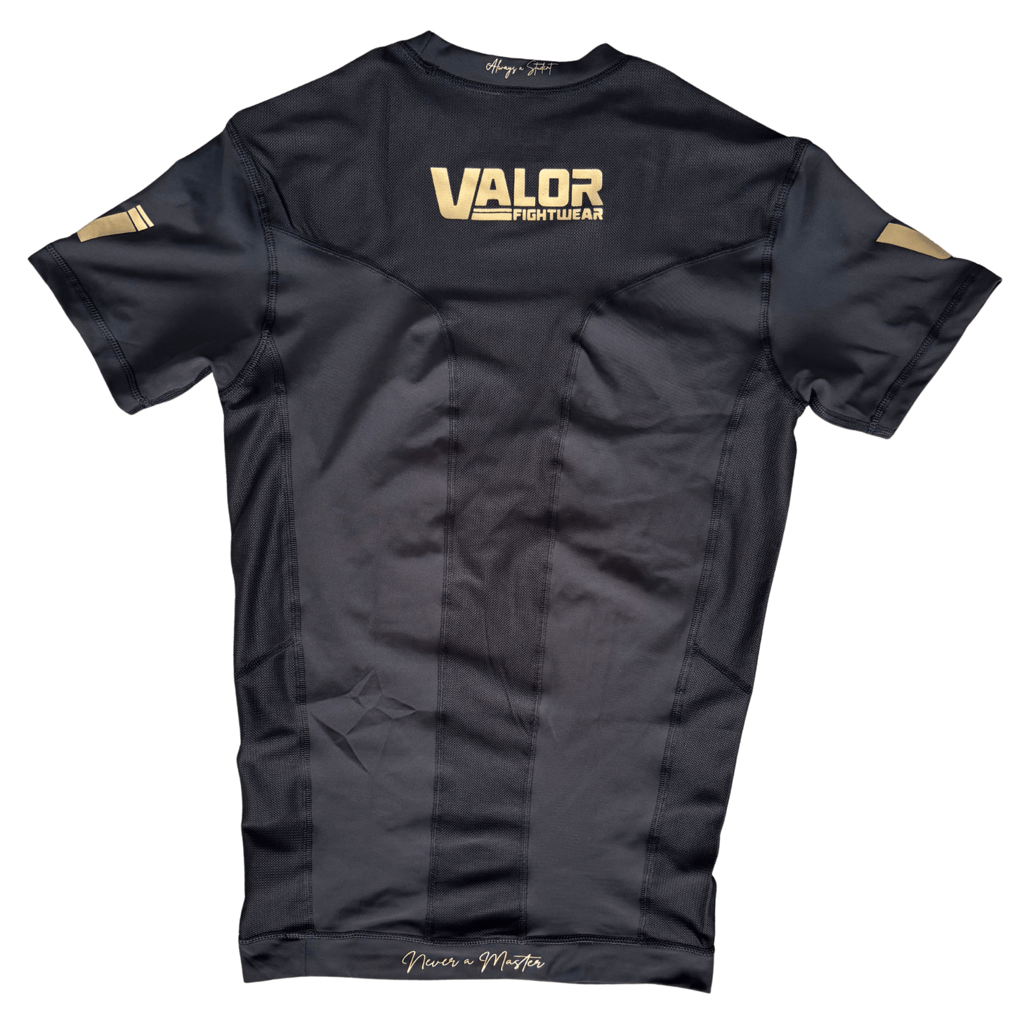 VALOR BLACK / GOLD MESH SHORT SLEEVE RASH GUARD