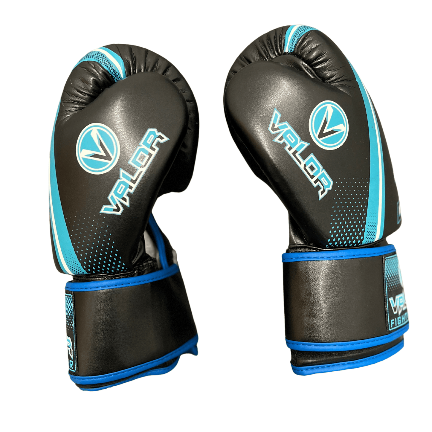Fade 12oz Boxing Gloves - Black/Blue - Valor Fightwear Boxing Gloves Valor Fightwear   