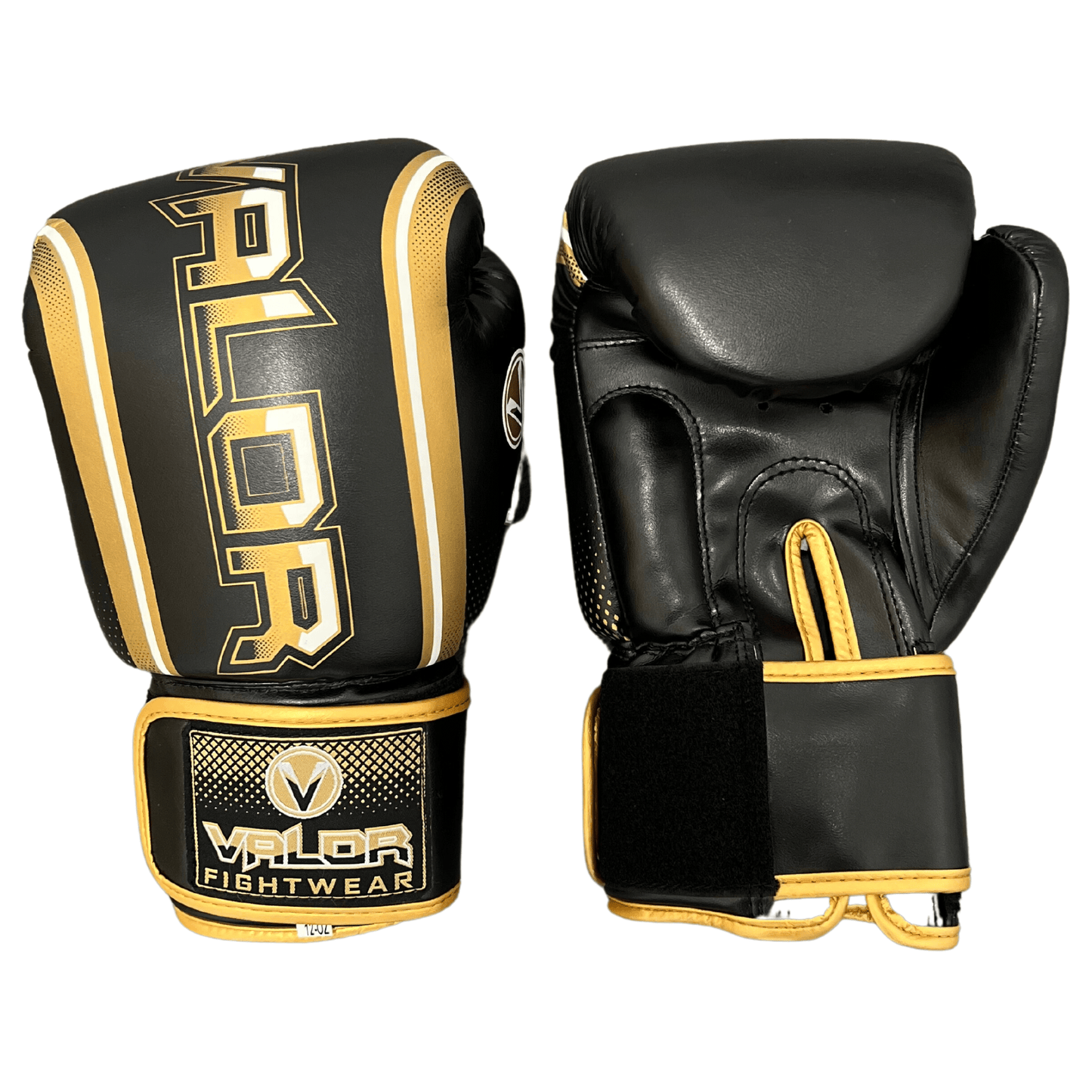 Fade 12oz Boxing Gloves - Black/Gold - Valor Fightwear