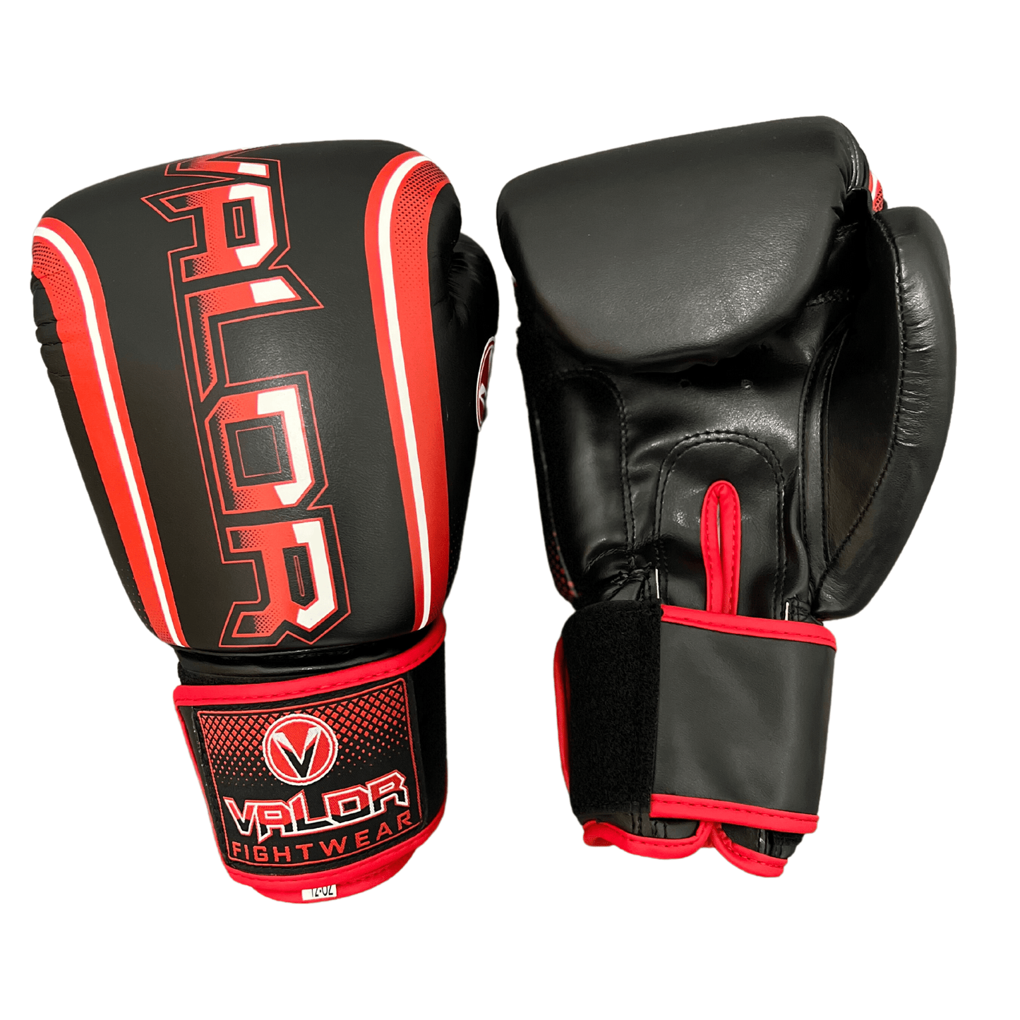 Fade 12oz Boxing Gloves - Black/Red - Valor Fightwear Boxing Gloves Valor Fightwear   