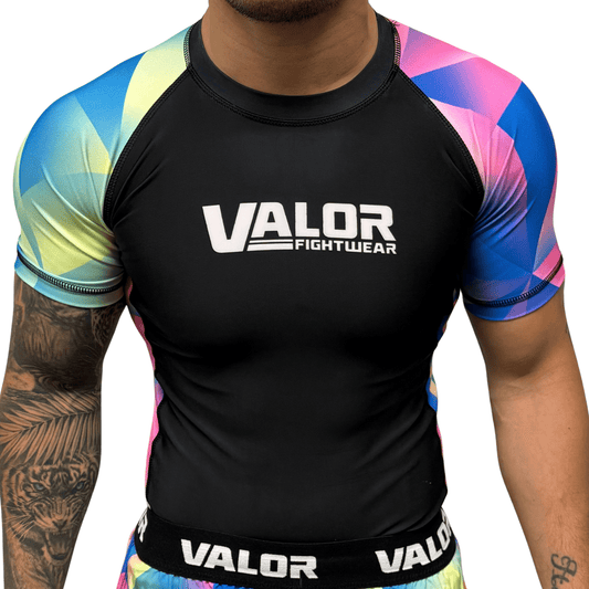 Geometric Design No Gi BJJ/MMA Rash Guard - Fusion - Valor Fightwear