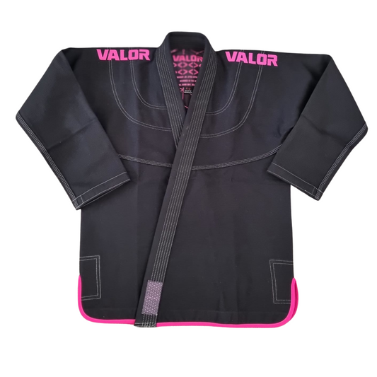 Ladies Valor Geo Pink Black BJJ GI - Valor Fightwear