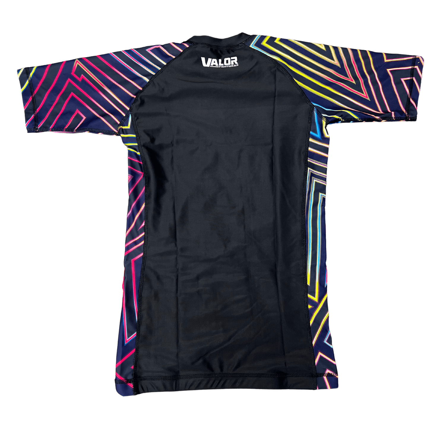 Geometric Design No Gi BJJ/MMA Rash Guard - Neon/Black - Valor Fightwear
