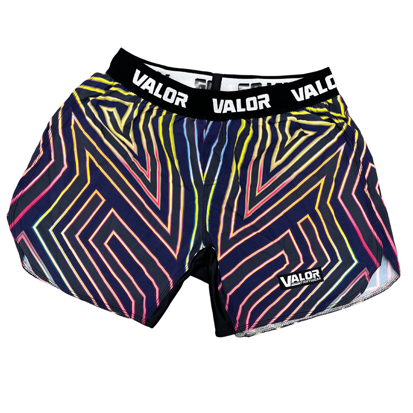 Geometric Design No Gi BJJ/MMA Board Shorts - Neon - Valor Fightwear