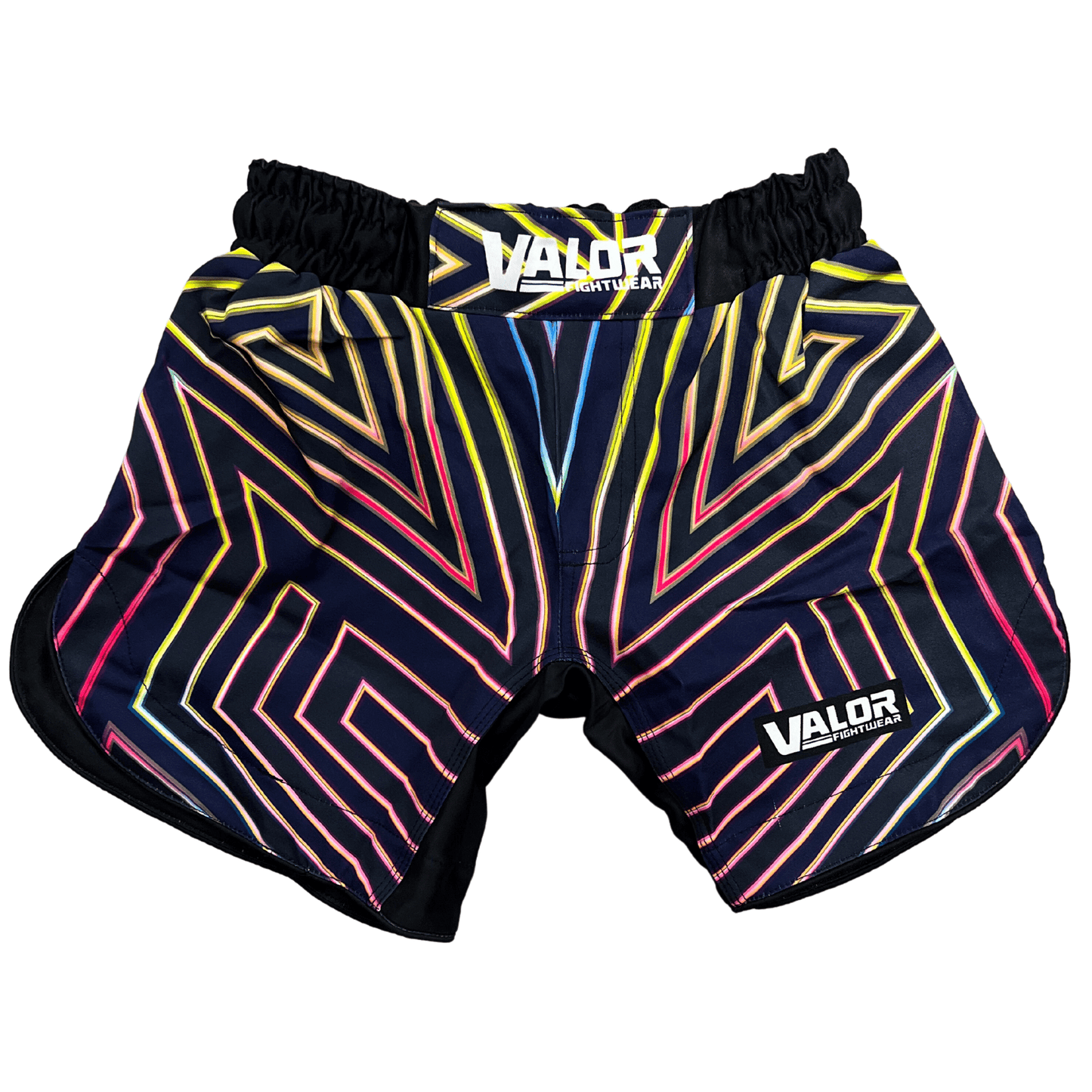 Kids Geometric No Gi BJJ/MMA Board Shorts - Neon - Valor Fightwear