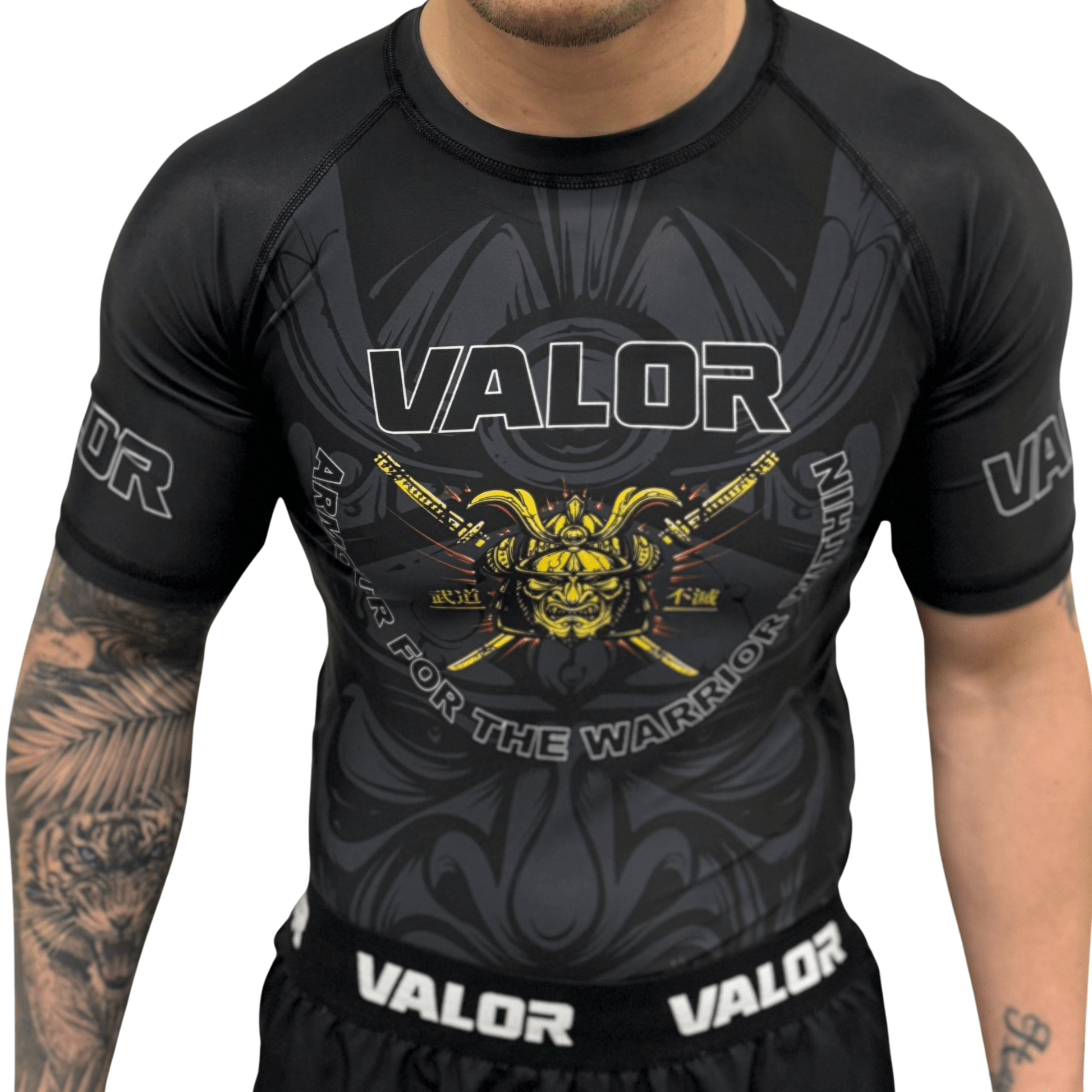 Kids No Gi BJJ/MMA Rash Guard - Warrior Within Samurai - Valor Fightwear Kids Rashguard Valor Fightwear   