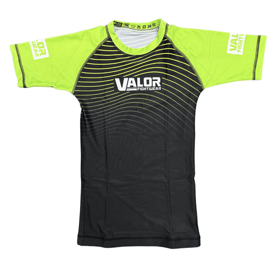 Kids No Gi BJJ/MMA Rash Guard - Green - Valor Fightwear
