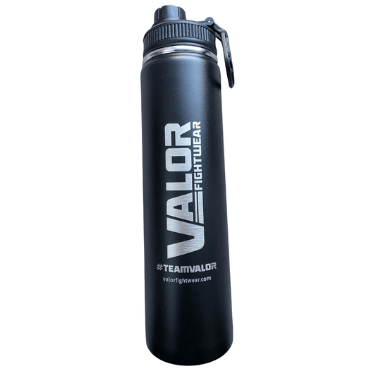 Valor Fightwear Black Gym Water Bottle