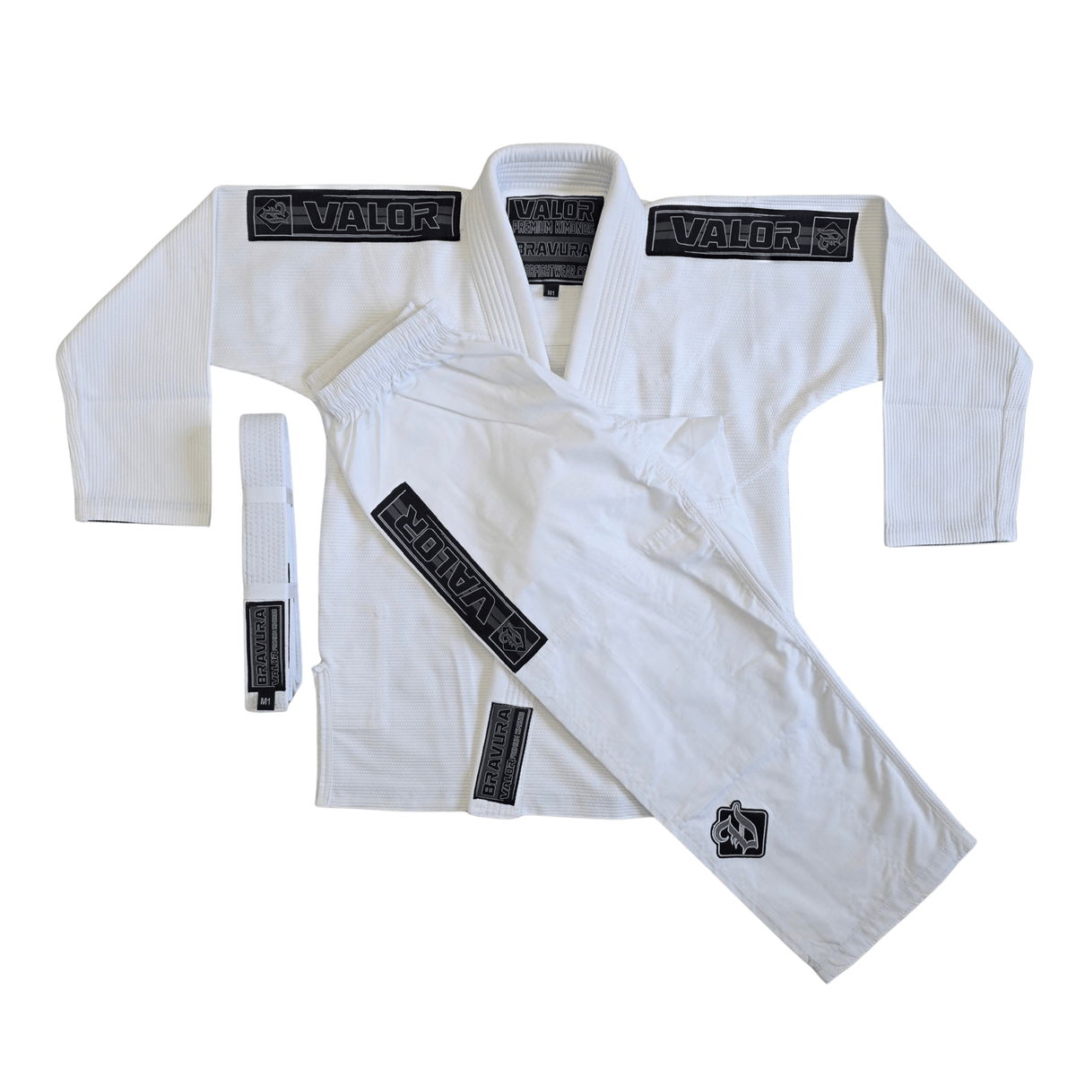 Kids Bravura BJJ GI Martial Arts Gi - White - Valor Fightwear Kids Gi Valor Fightwear