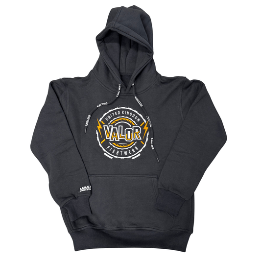 KIDS VALOR BLACK / ORANGE HOODIE REGULAR FIT Valor Fightwear