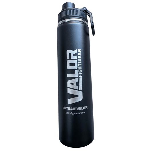 Valor Fightwear Black Gym Water Bottle Valor Fightwear
