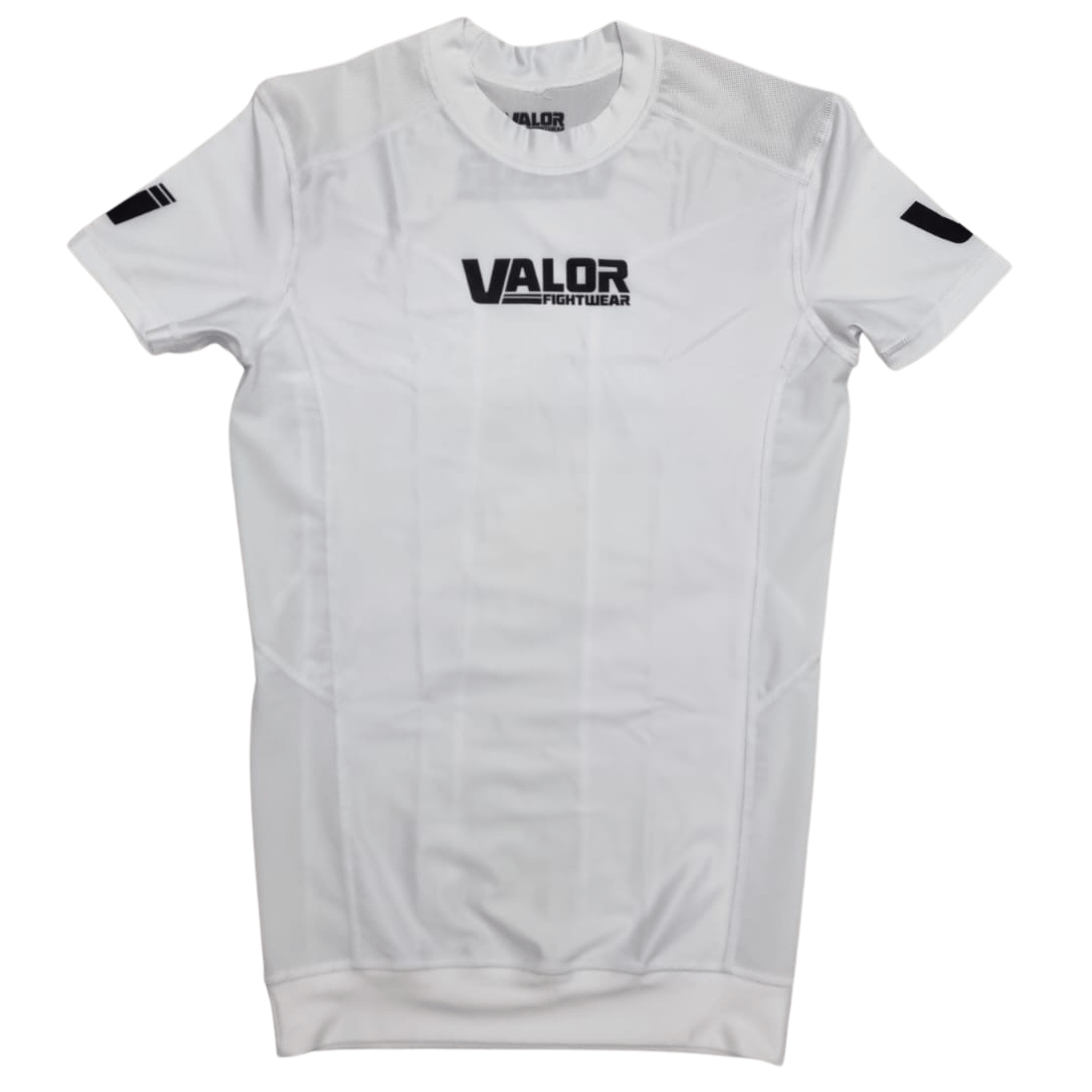 VALOR WHITE MESH SHORT SLEEVE RASH GUARD