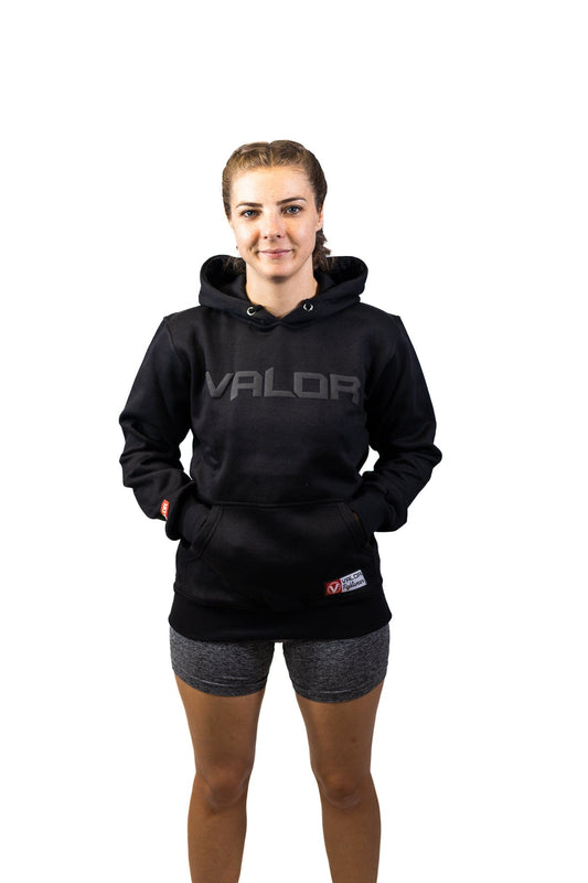 VALOR BLACK HOODIE – STEALTH