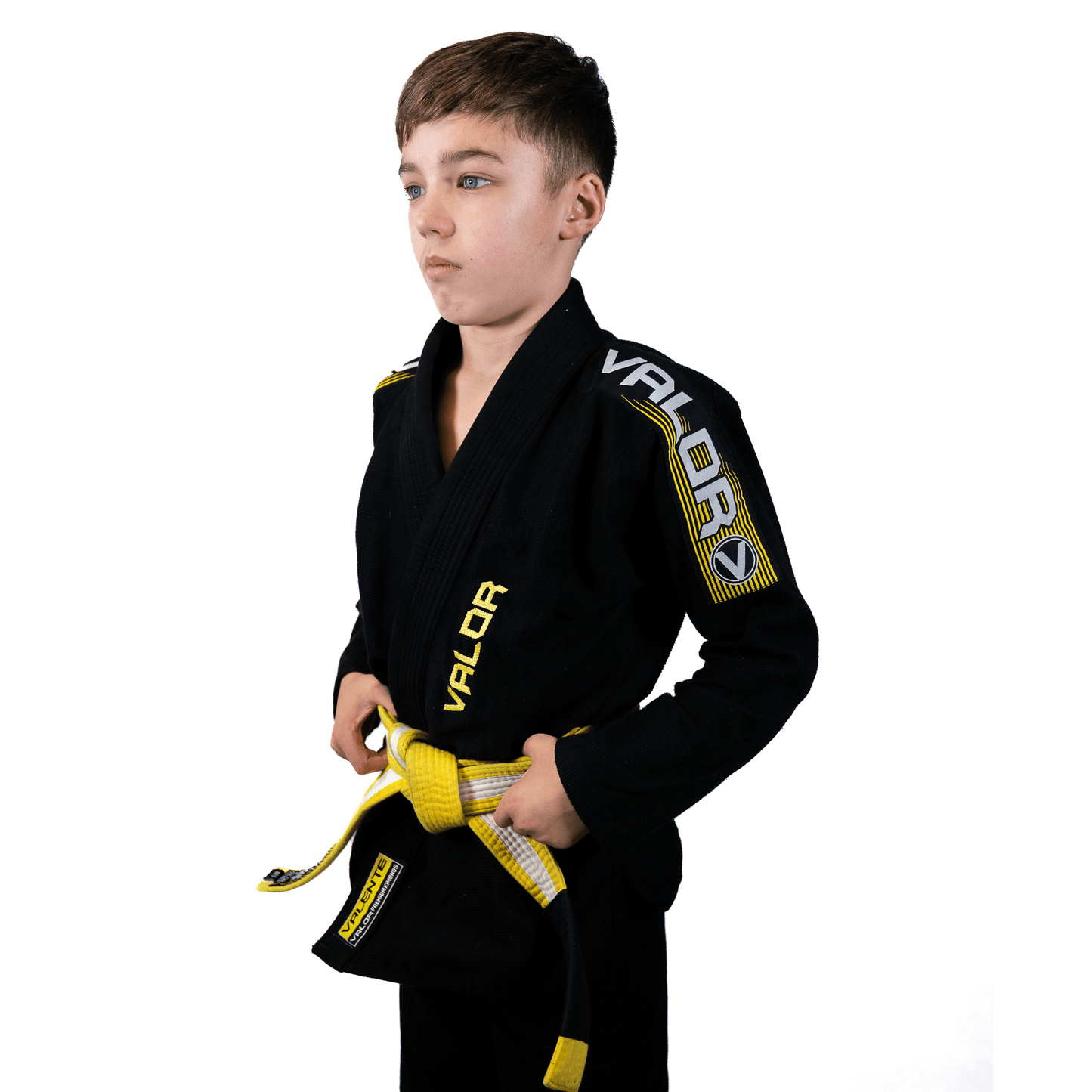 Kids Valente BJJ GI Martial Arts Gi - Black - Valor Fightwear
