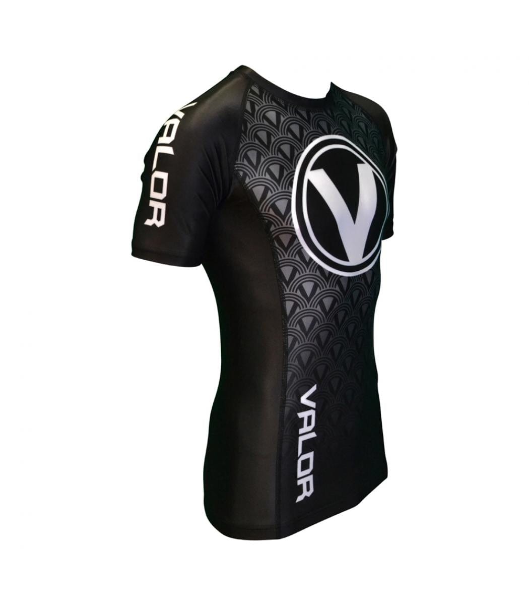 Kids No Gi BJJ/MMA Rash Guard - Valor Black - Valor Fightwear
