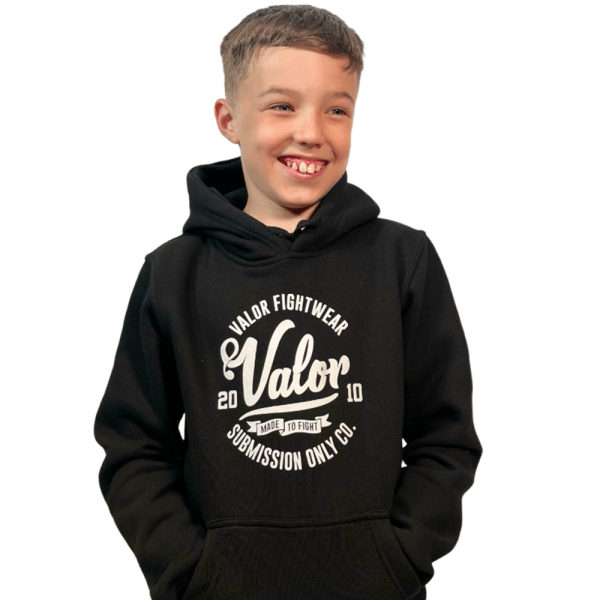 KIDS VALOR BLACK SLIM FIT HOODIE **NEW**