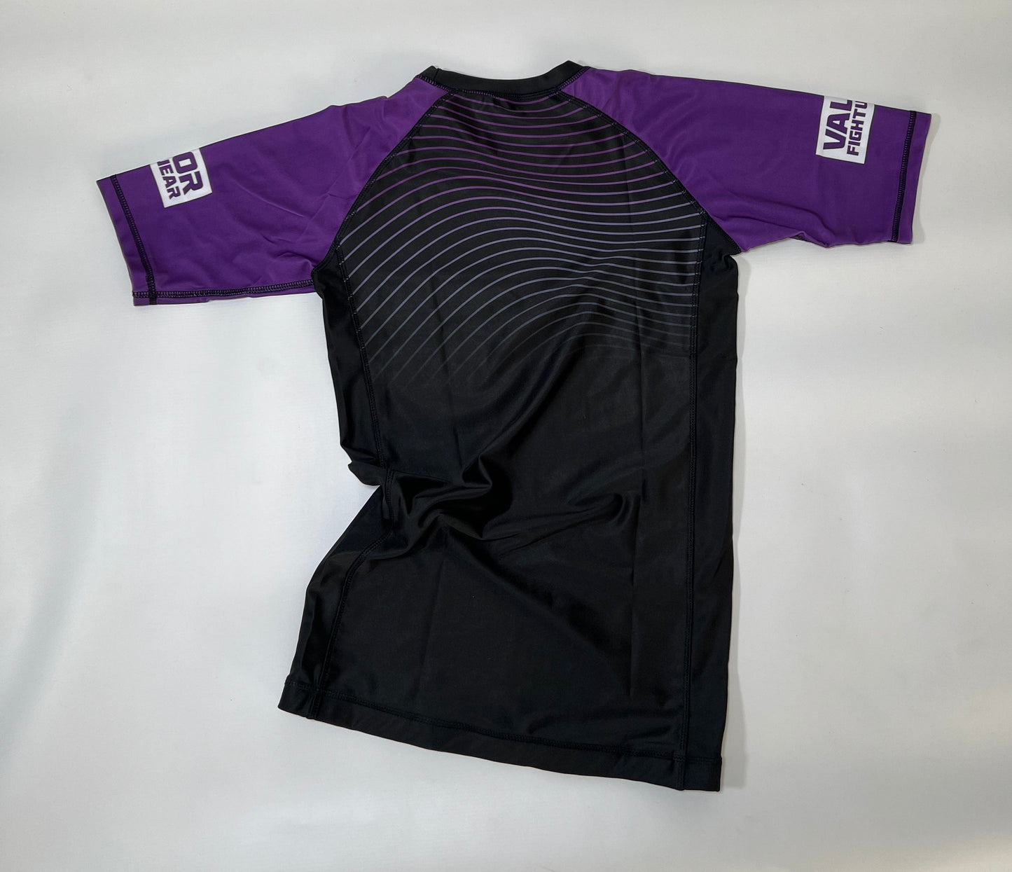 IBJJF Purple Belt Ranked No Gi BJJ/MMA Rash Guard - Purple/Black - Valor Fightwear