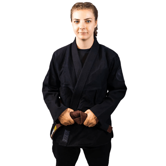 Ladies Premium Stealth BJJ Martial Arts Gi - Black - Valor Fightwear Ladies Gi Valor Fightwear