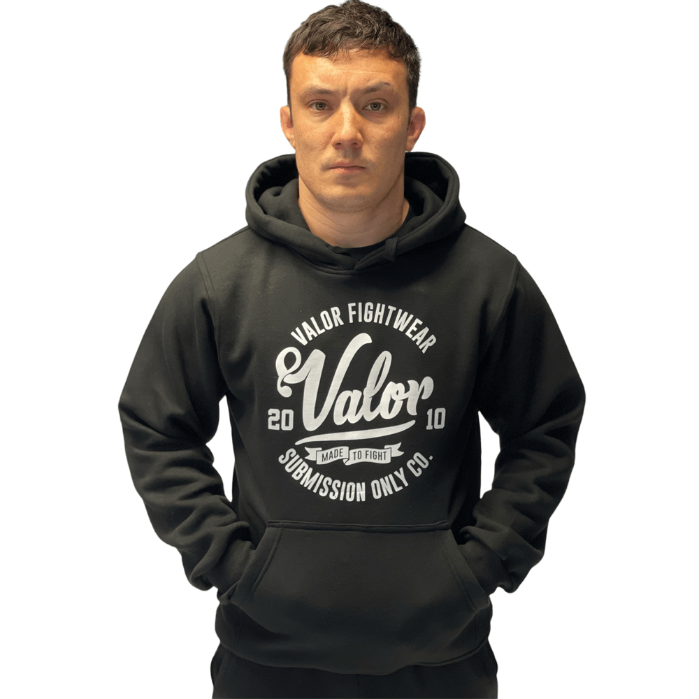 VALOR BLACK SLIM FIT HOODIE