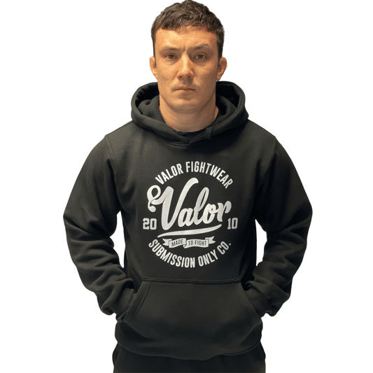 VALOR BLACK SLIM FIT HOODIE
