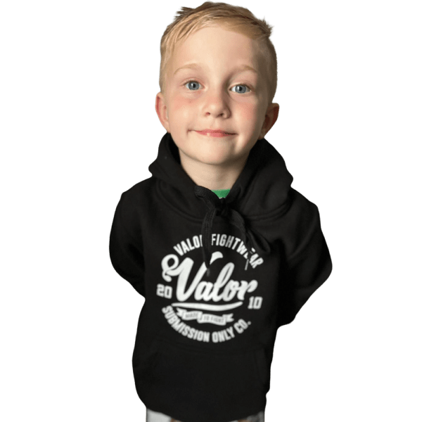 KIDS VALOR BLACK SLIM FIT HOODIE **NEW**
