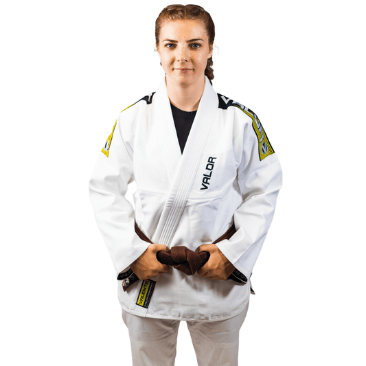 Ladies Valente BJJ GI Martial Arts Gi - White - Valor Fightwear