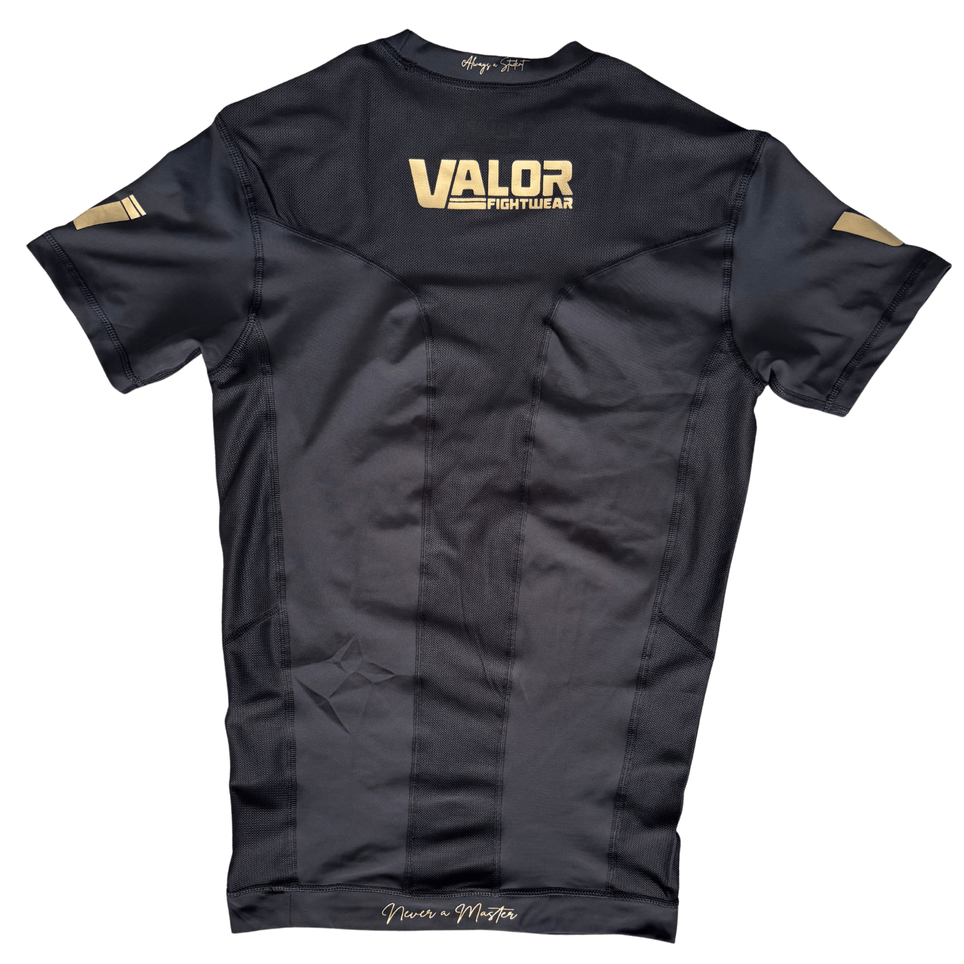 VALOR BLACK / GOLD MESH SHORT SLEEVE RASH GUARD