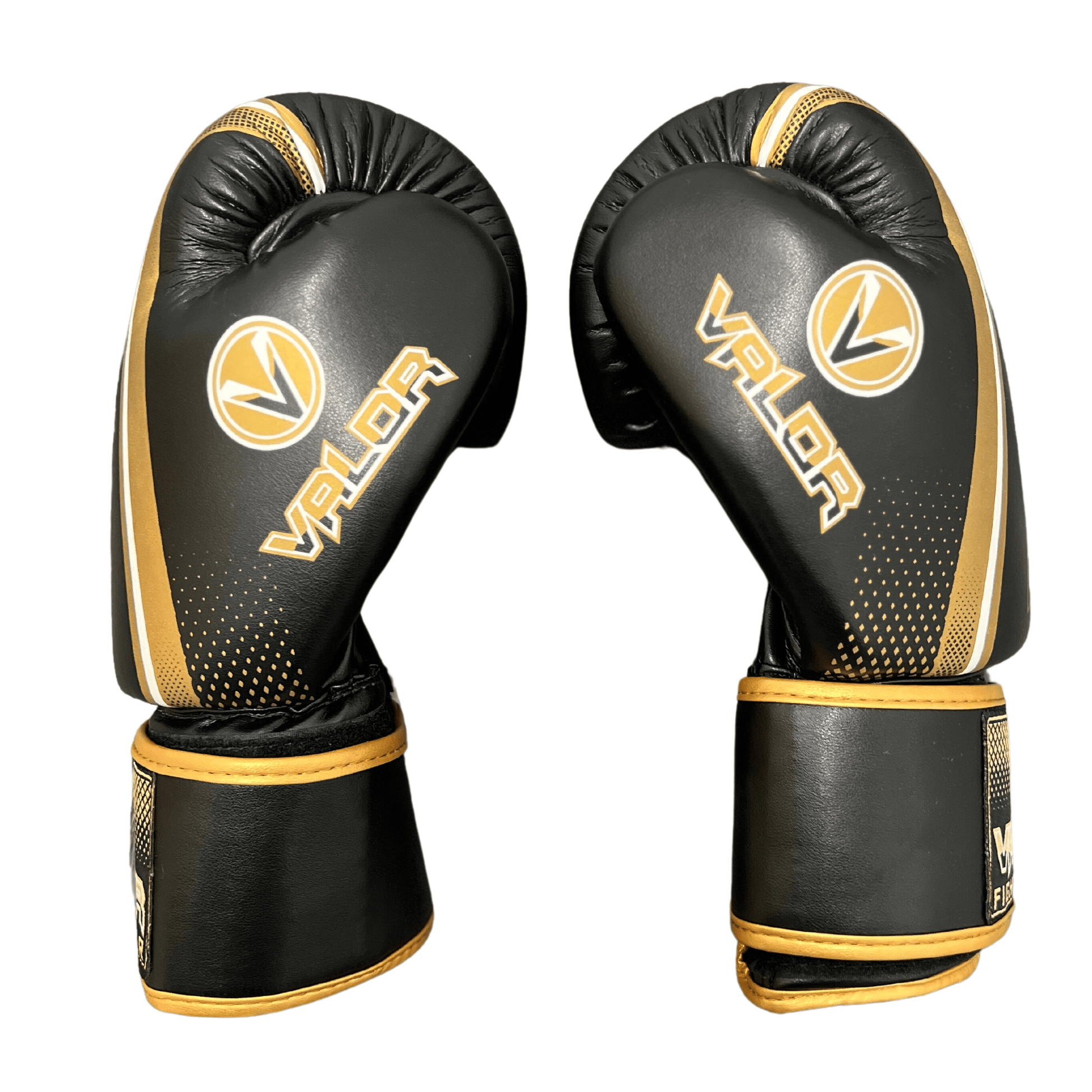 Fade 12oz Boxing Gloves - Black/Gold - Valor Fightwear