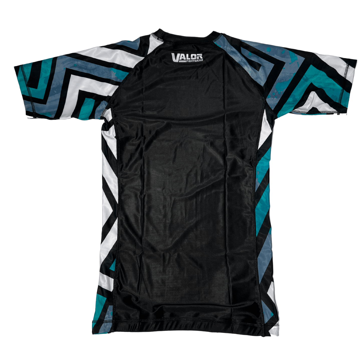 Geometric Design No Gi BJJ/MMA Rash Guard - Green/Black - Valor Fightwear