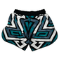 Kids Geometric No Gi BJJ/MMA Board Shorts - Green - Valor Fightwear Kids MMA Shorts Valor Fightwear