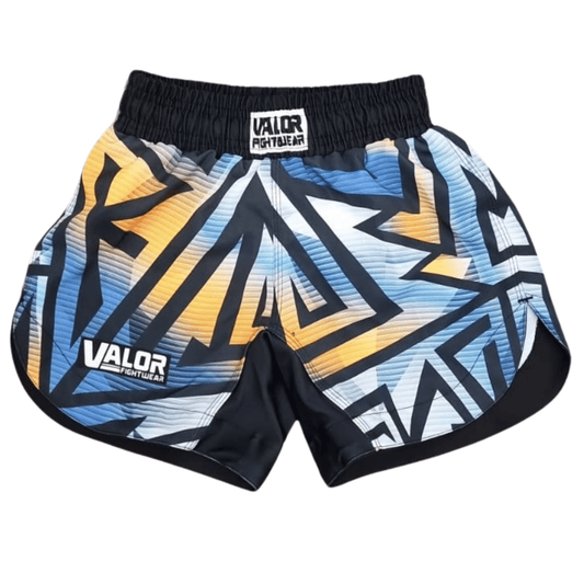 Kids Geometric No Gi BJJ/MMA Board Shorts - Orange - Valor Fightwear Kids MMA Shorts Valor Fightwear
