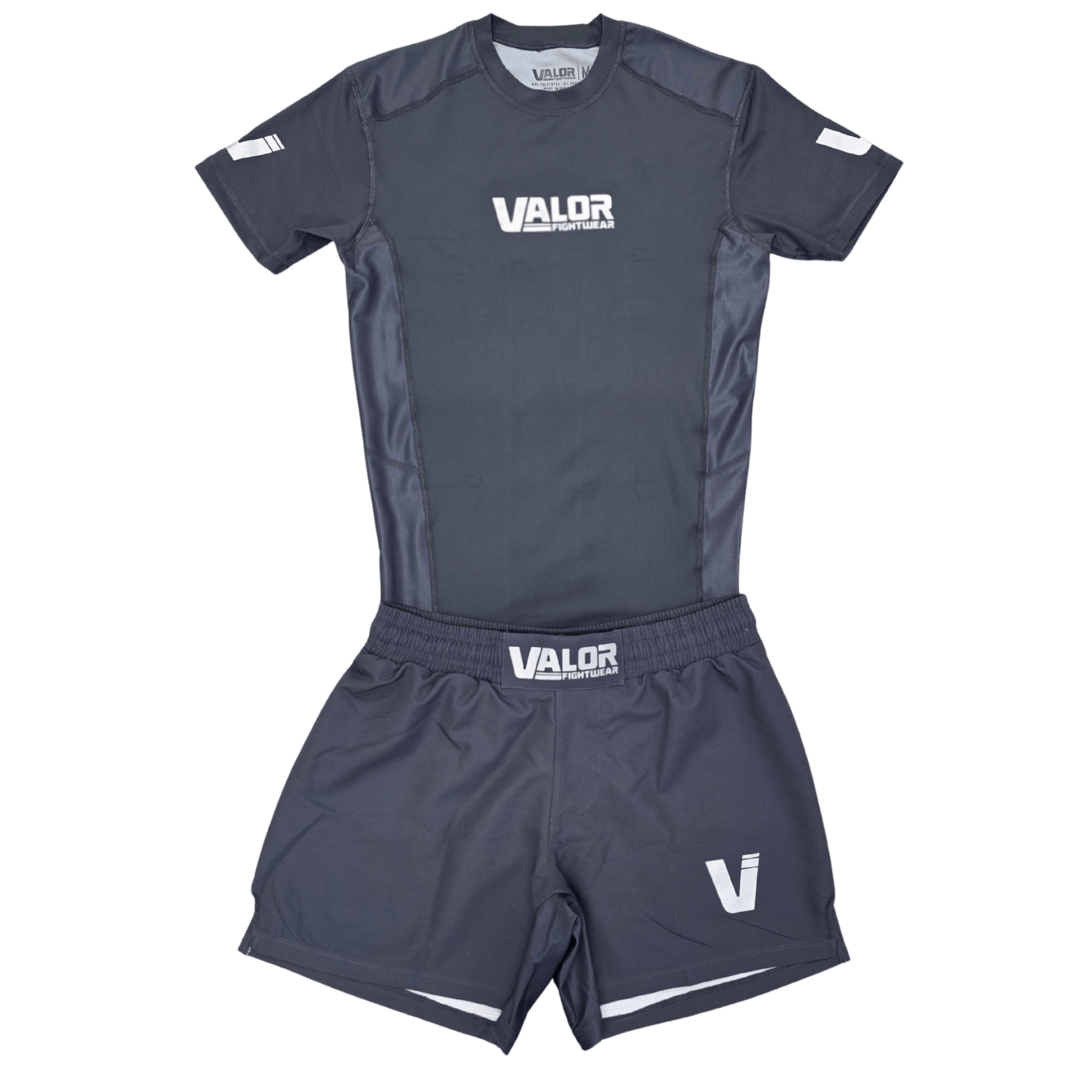 VALOR GREY / SILVER MESH SHORT SLEEVE RASH GUARD