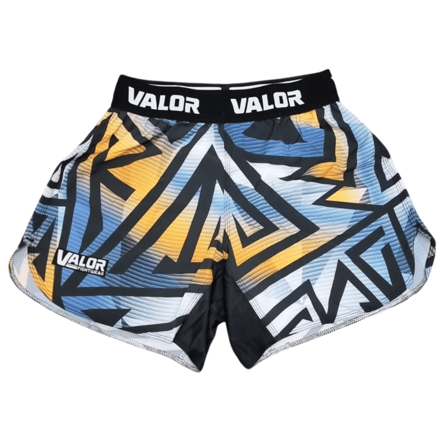 Geometric Design No Gi BJJ/MMA Board Shorts - Orange - Valor Fightwear