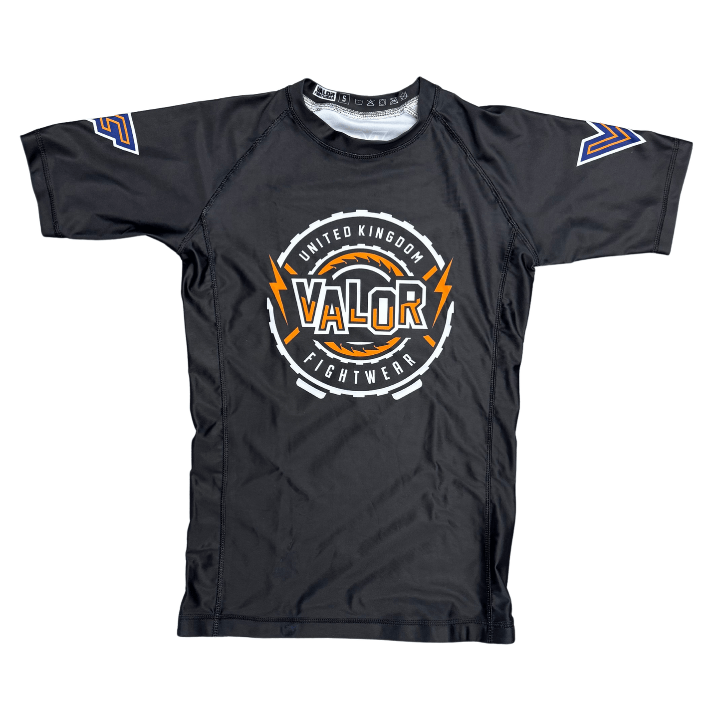 Kids No Gi BJJ/MMA Rash Guard - Black / Orange - Valor Fightwear