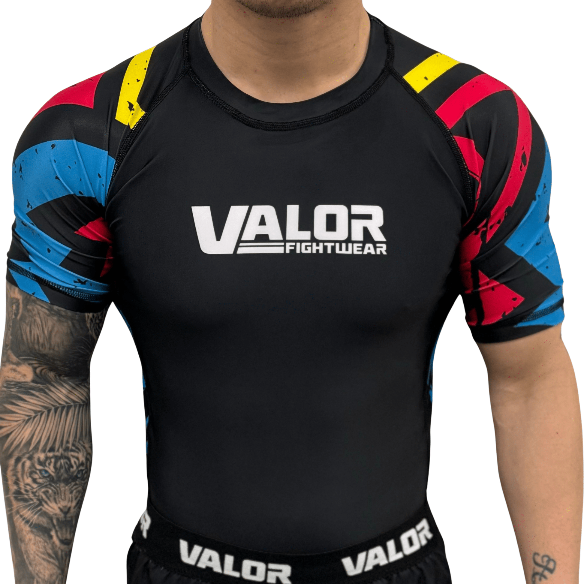 Geometric Design No Gi BJJ/MMA Rash Guard - Retro - Valor Fightwear