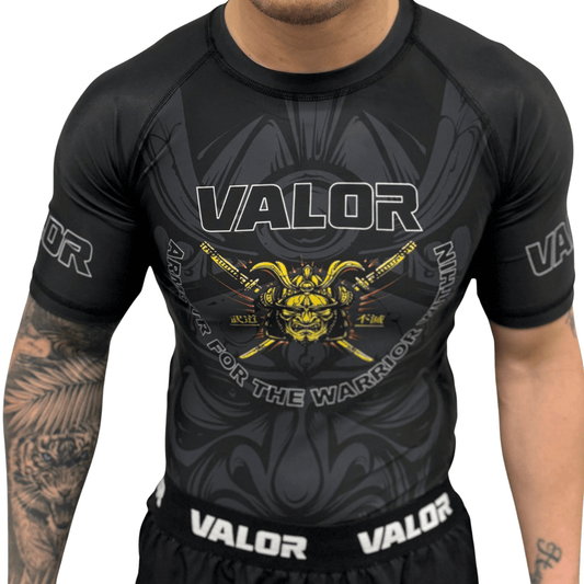 Samurai Design Warrior Within - No Gi BJJ/MMA Rash Guard - Valor Fightwear Adult Rashguard Valor Fightwear   