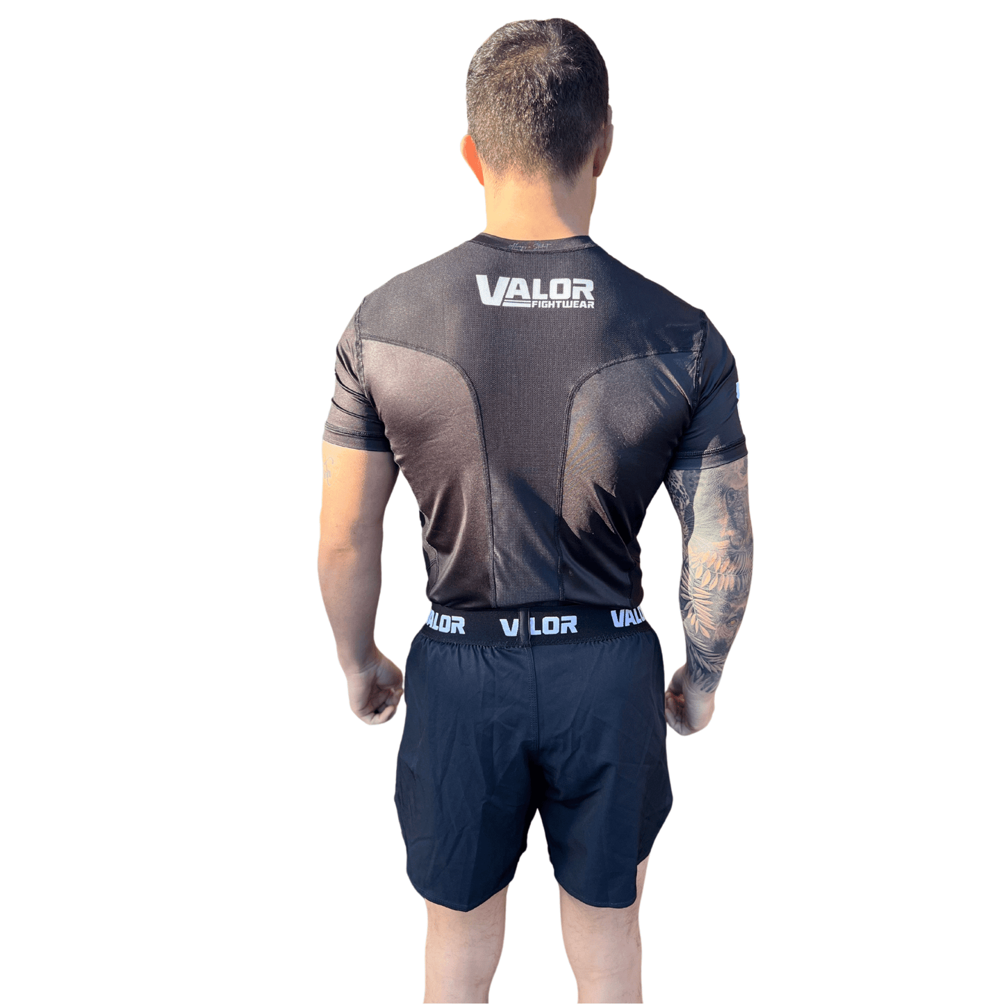 VALOR BLACK MESH SHORT SLEEVE RASH GUARD