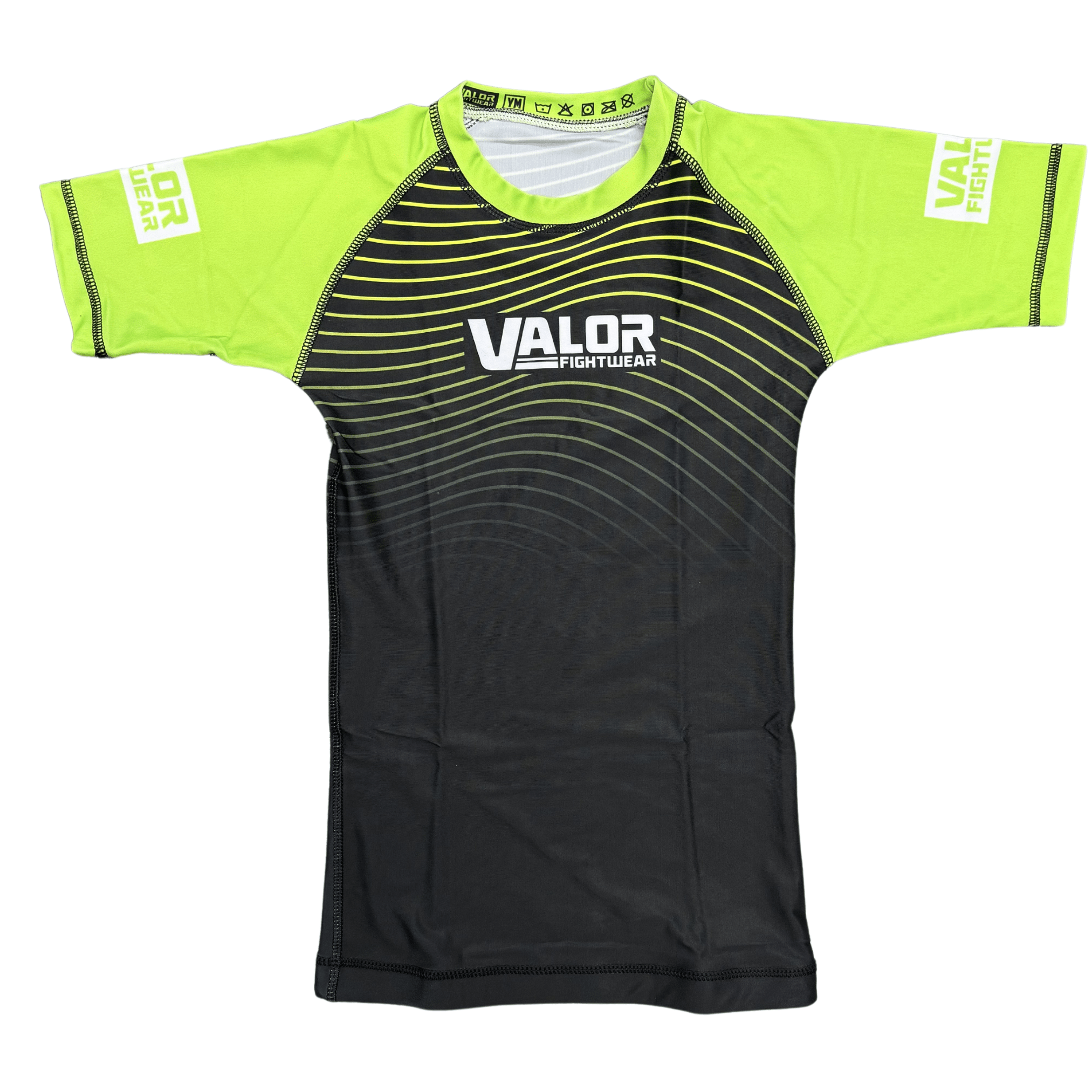 Kids Valor Green BJJ Rashguard