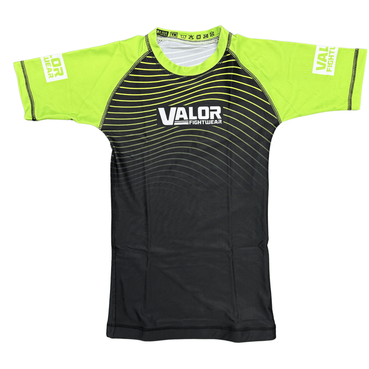 Kids No Gi BJJ/MMA Rash Guard - Green - Valor Fightwear Kids Rashguard Valor Fightwear