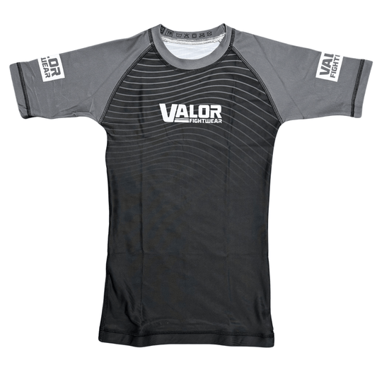 Kids No Gi BJJ/MMA Rash Guard - Grey - Valor Fightwear Kids Rashguard Valor Fightwear