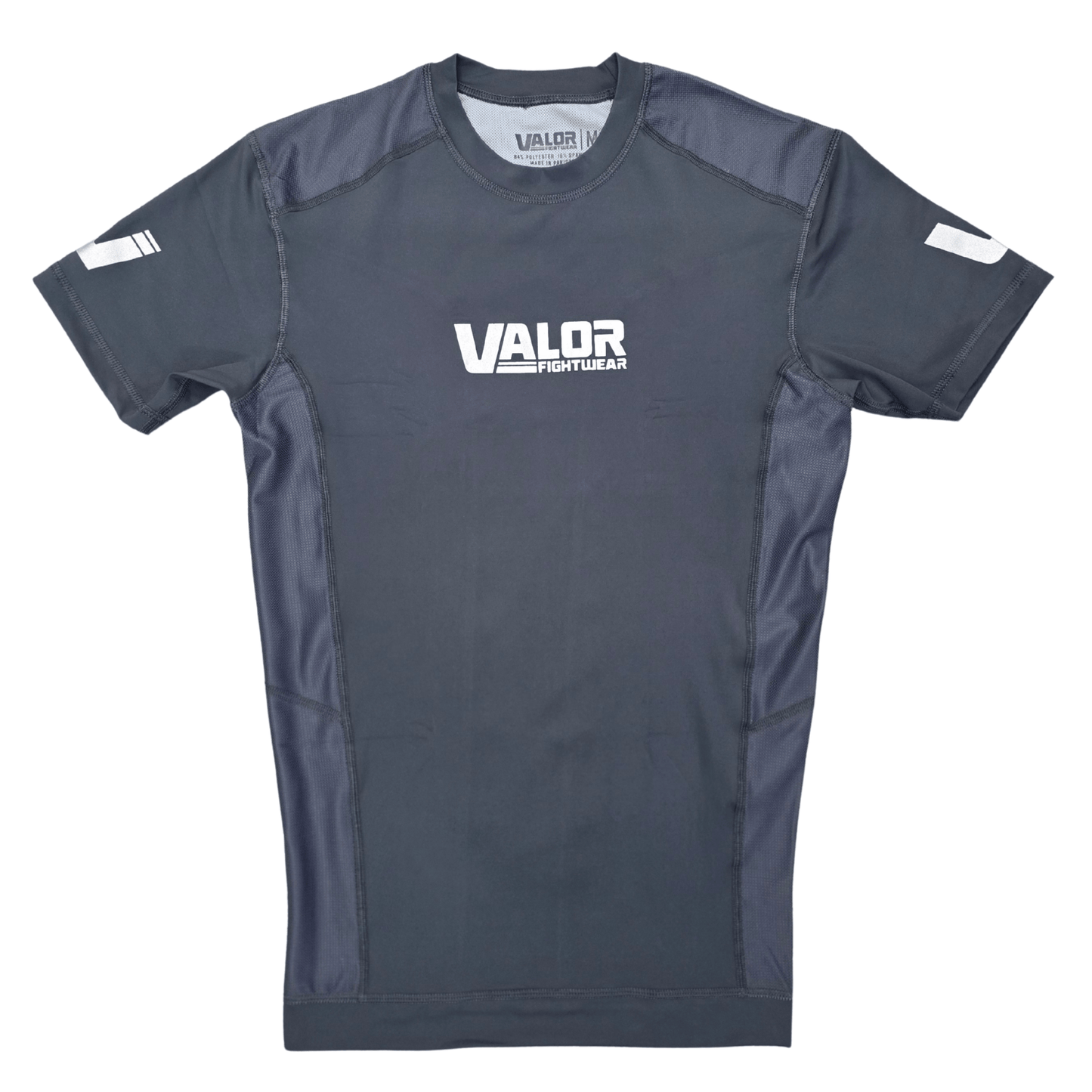 VALOR GREY / SILVER MESH SHORT SLEEVE RASH GUARD