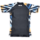 Geometric Design No Gi BJJ/MMA Rash Guard - Black/Orange - Valor Fightwear