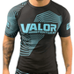 Geometric Design No Gi BJJ/MMA Rash Guard - Blue/Black - Valor Fightwear