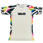 Geometric Design No Gi BJJ/MMA Rash Guard - Fusion Flow White - Valor Fightwear