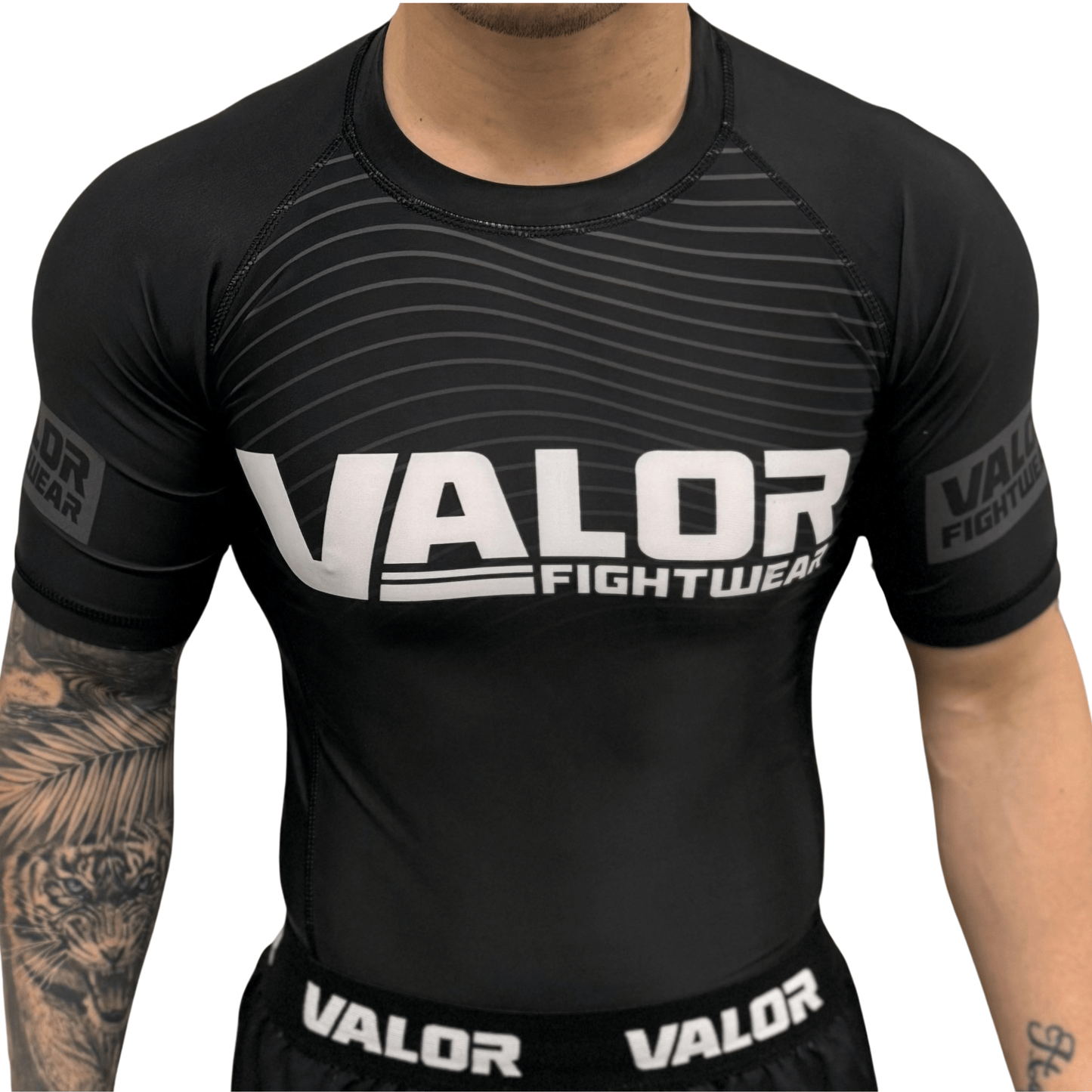 IBJJF Black Belt Ranked No Gi BJJ/MMA Rash Guard - Black - Valor Fightwear