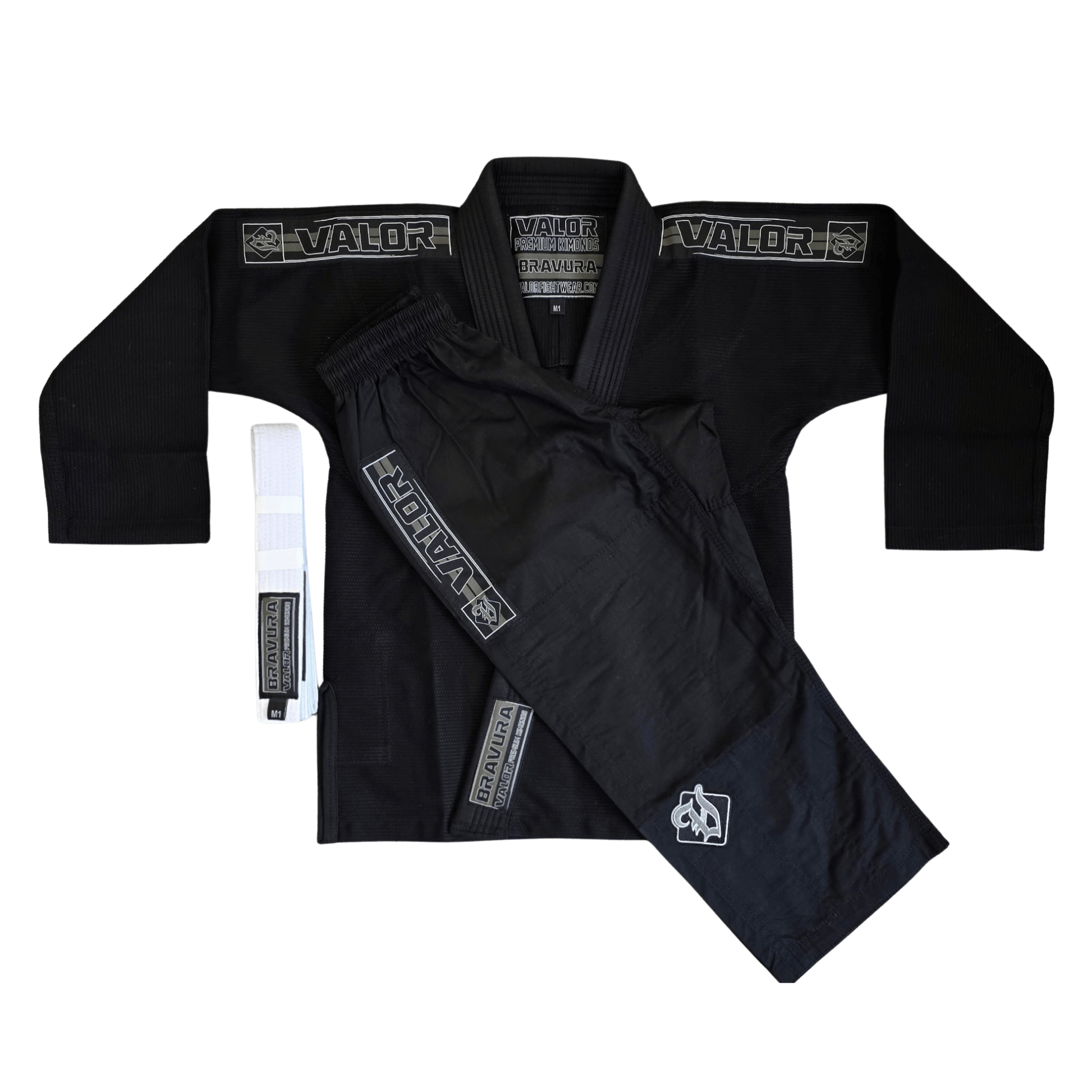 Kids Bravura BJJ GI Martial Arts Gi - Black - Valor Fightwear